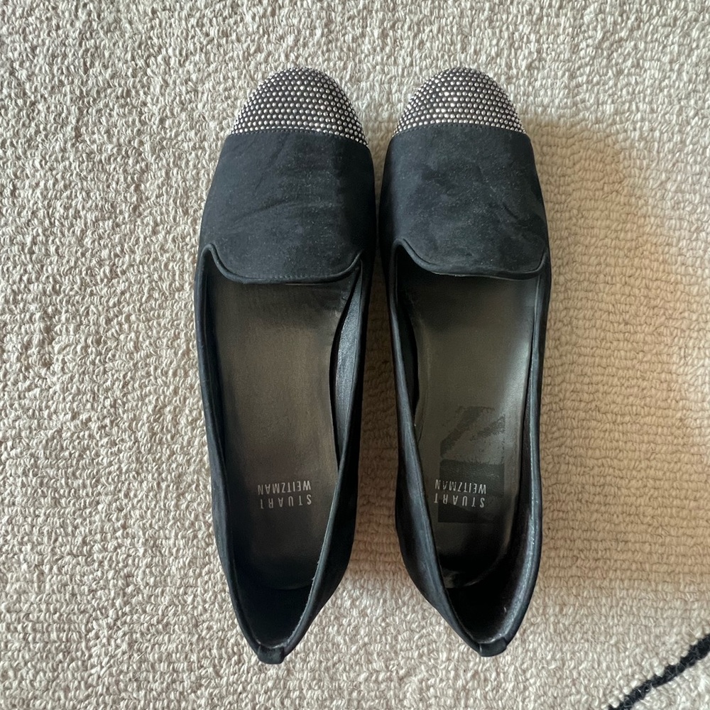 NWOB Stuart Weitzman Loafer Black Studs